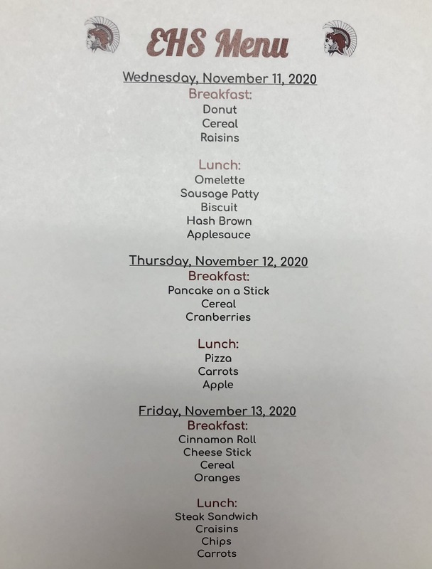 High School Menu Change